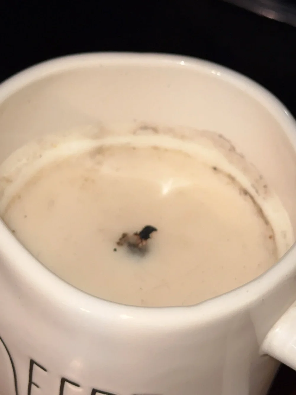 Rae Dunn scented CANDLE ceramic white VANILLA COFFEE 14.8 mug cup